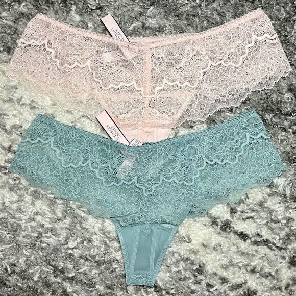 NWT Victoria’s Secret Dream Angels Lace Hipster Thong Panty 2-pack Bundle - Picture 2 of 5